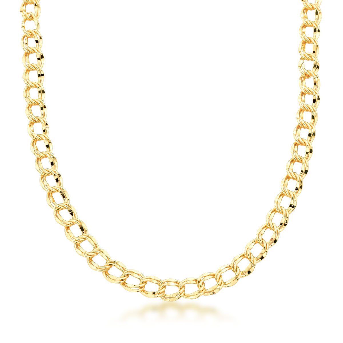 Colar Choker Elos Duplos 6,5mm Banhada a Ouro 18k Dourado 1
