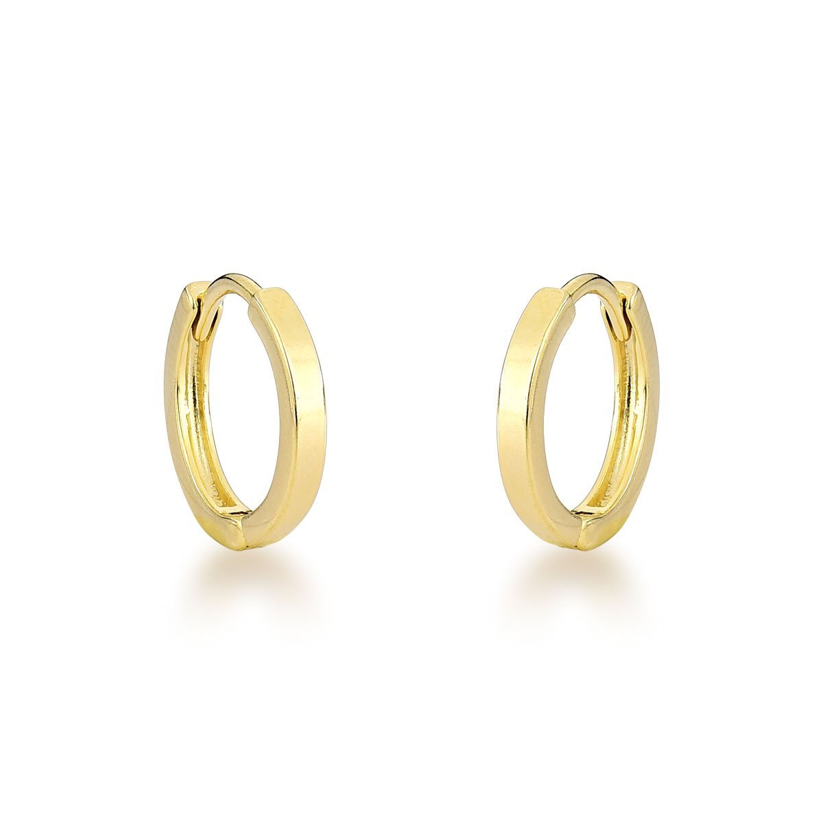 Trio Argolas Lisas Banhadas a Ouro 18k Unico Dourado 3