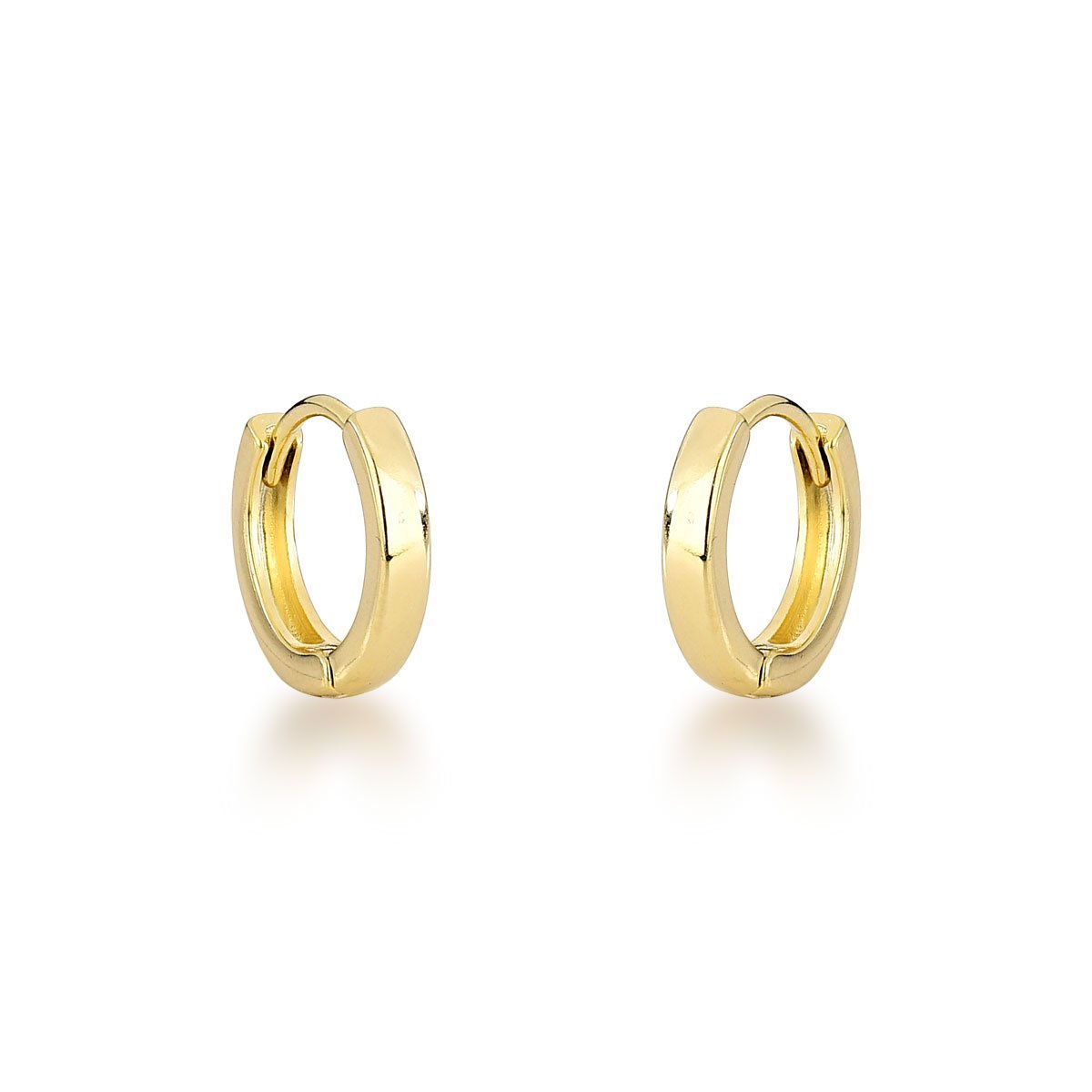 Trio Argolas Lisas Banhadas a Ouro 18k Unico Dourado 4