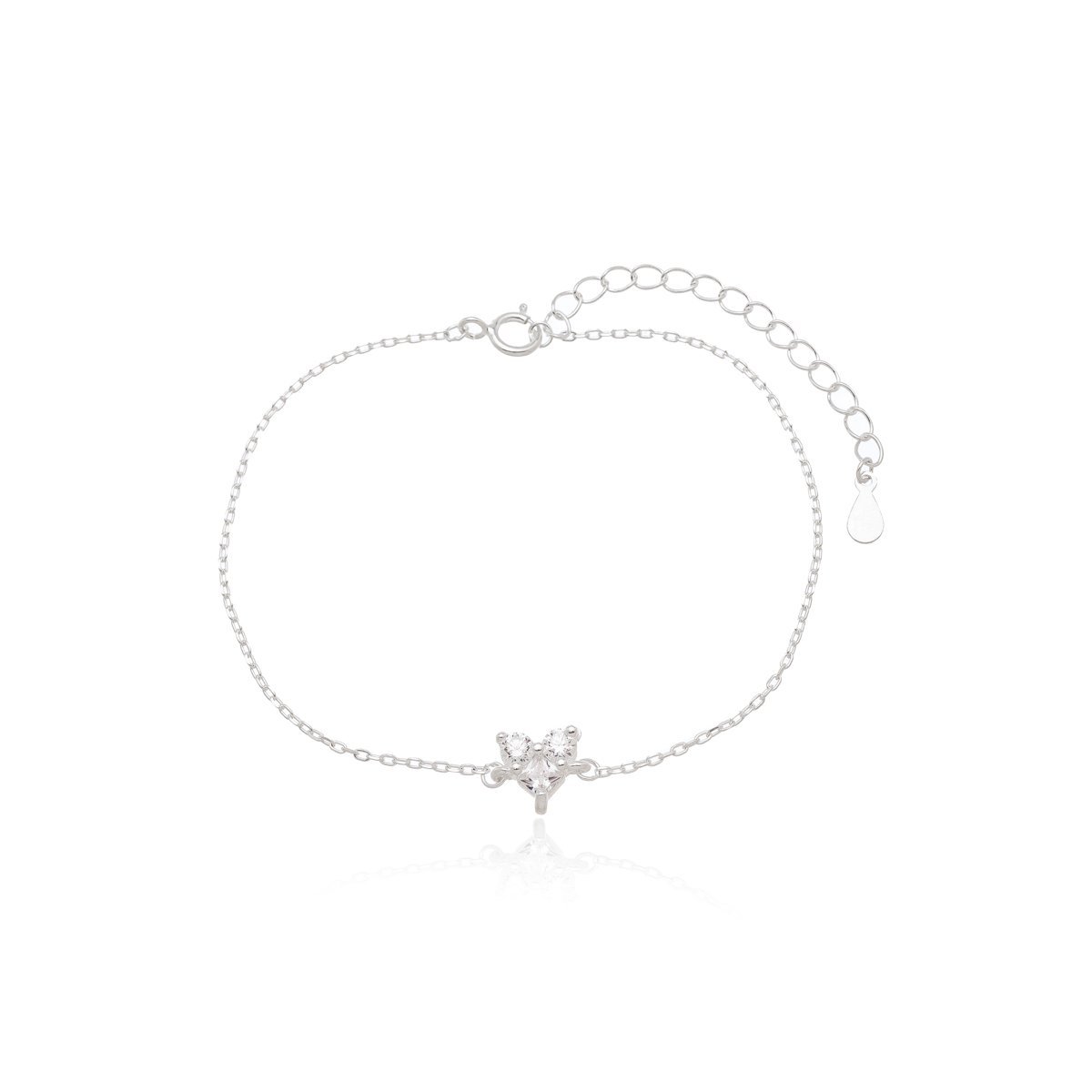 Pulseira Minimalista Três pontos de Luz Prata 925 Prata 1