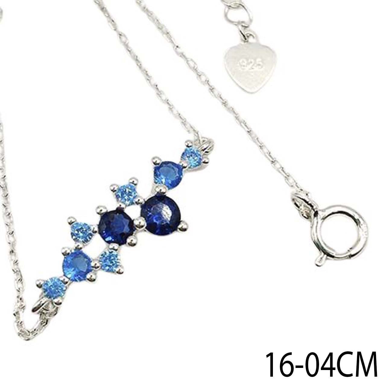 Pulseira Minimalista com Pontos de Luz Coloridos Feminina Prata 924 Azul 2