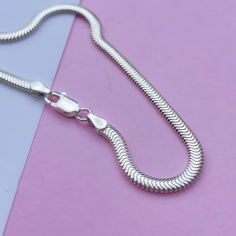 Colar Corrente Snake 3,1mm Prata 925 Prata 2