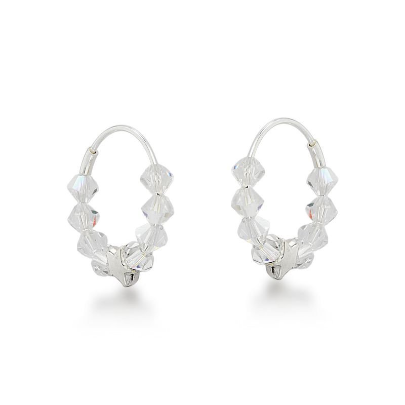 Brinco Argola com Cristais Furtacor Prata 925 Cristal 1
