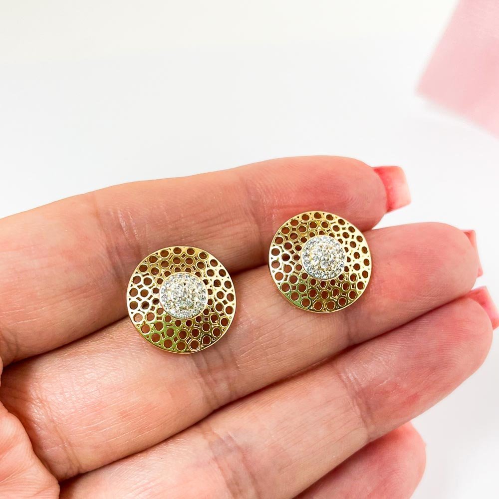 Brinco Redondo com 1,5cm Banhado a Ouro 18k Dourado 4