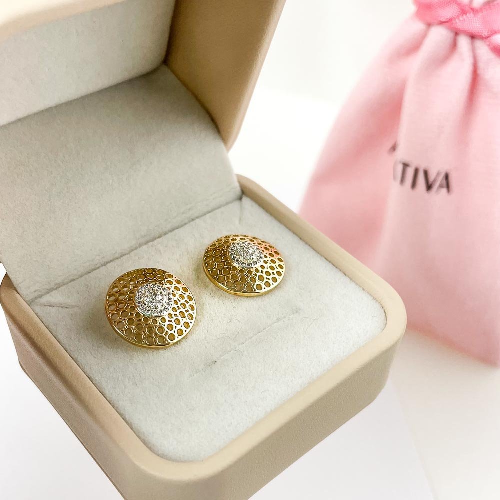 Brinco Redondo com 1,5cm Banhado a Ouro 18k Dourado 1