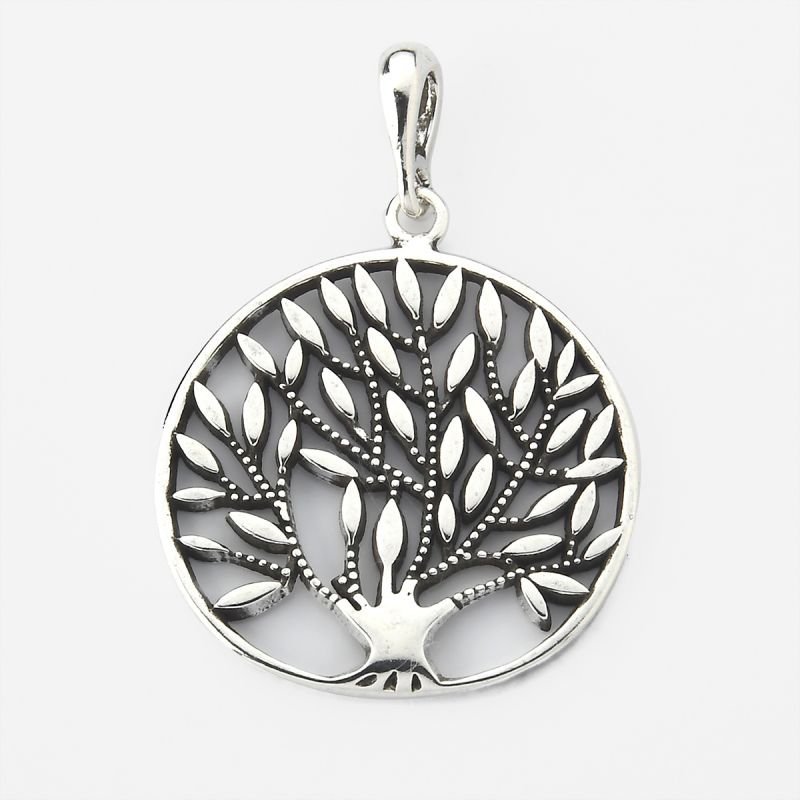 Pingente Arvore da Vida Prata de Bali 925 Prata 2