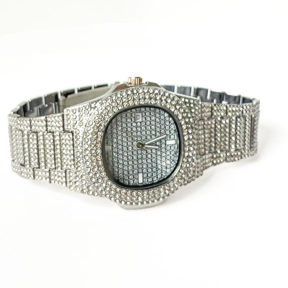 Relógio Redondo Feminino Brilho e Charme Aço Inox