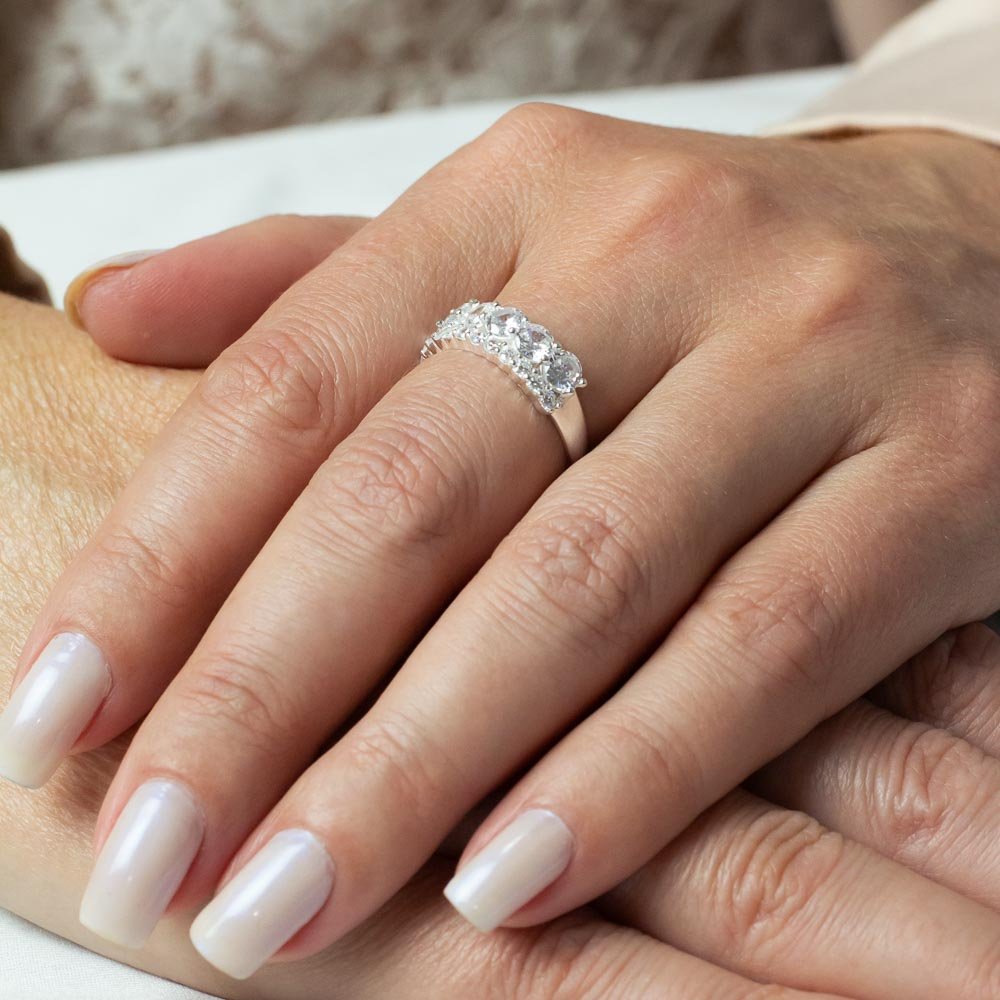 Anel Riviera Cristal Luxo em Prata 925 Prata 2