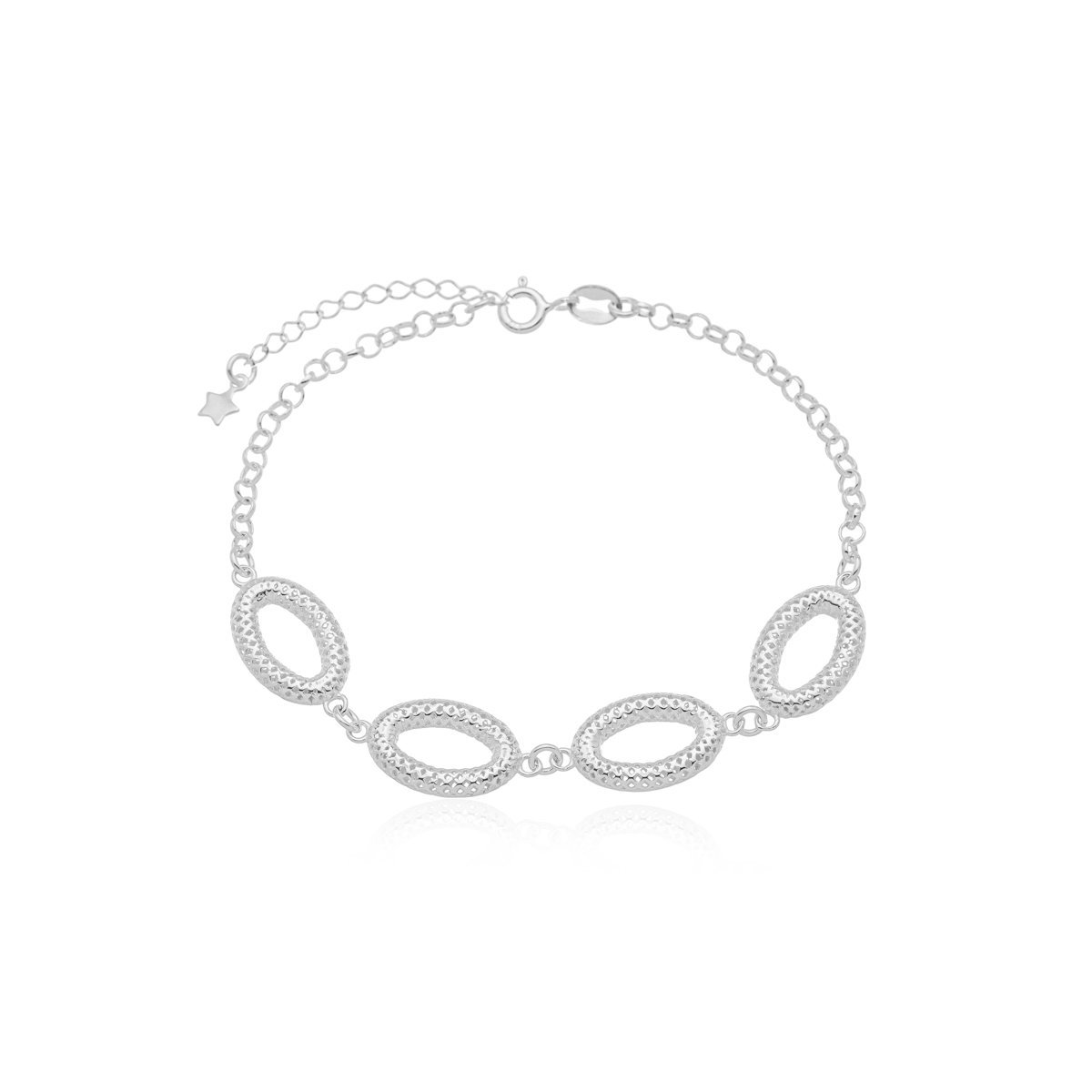 Pulseira Elos Maiores com Elo Portugues Prata 925