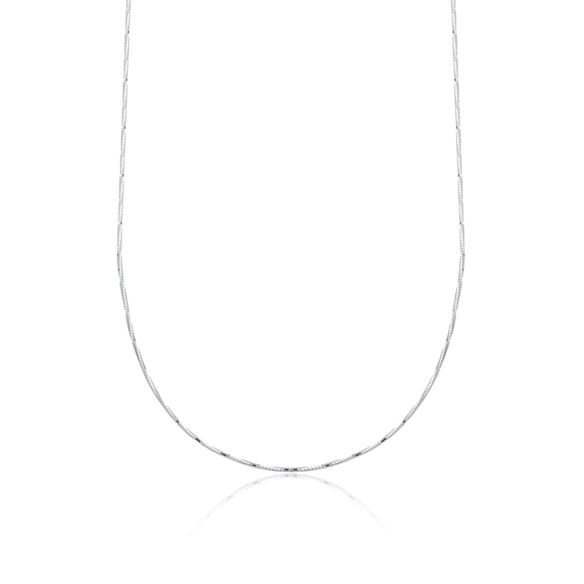 Colar Aro delicado Torcido 45cm Prata 925 Prata 1