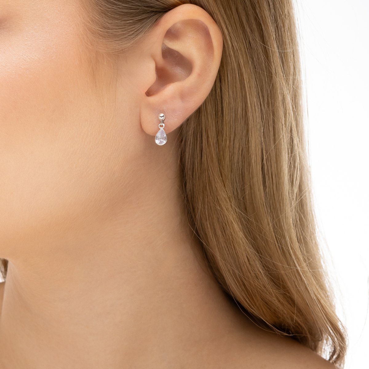 Brinco Infantil Gota Tarraxa Baby Prata 925 Prata 2