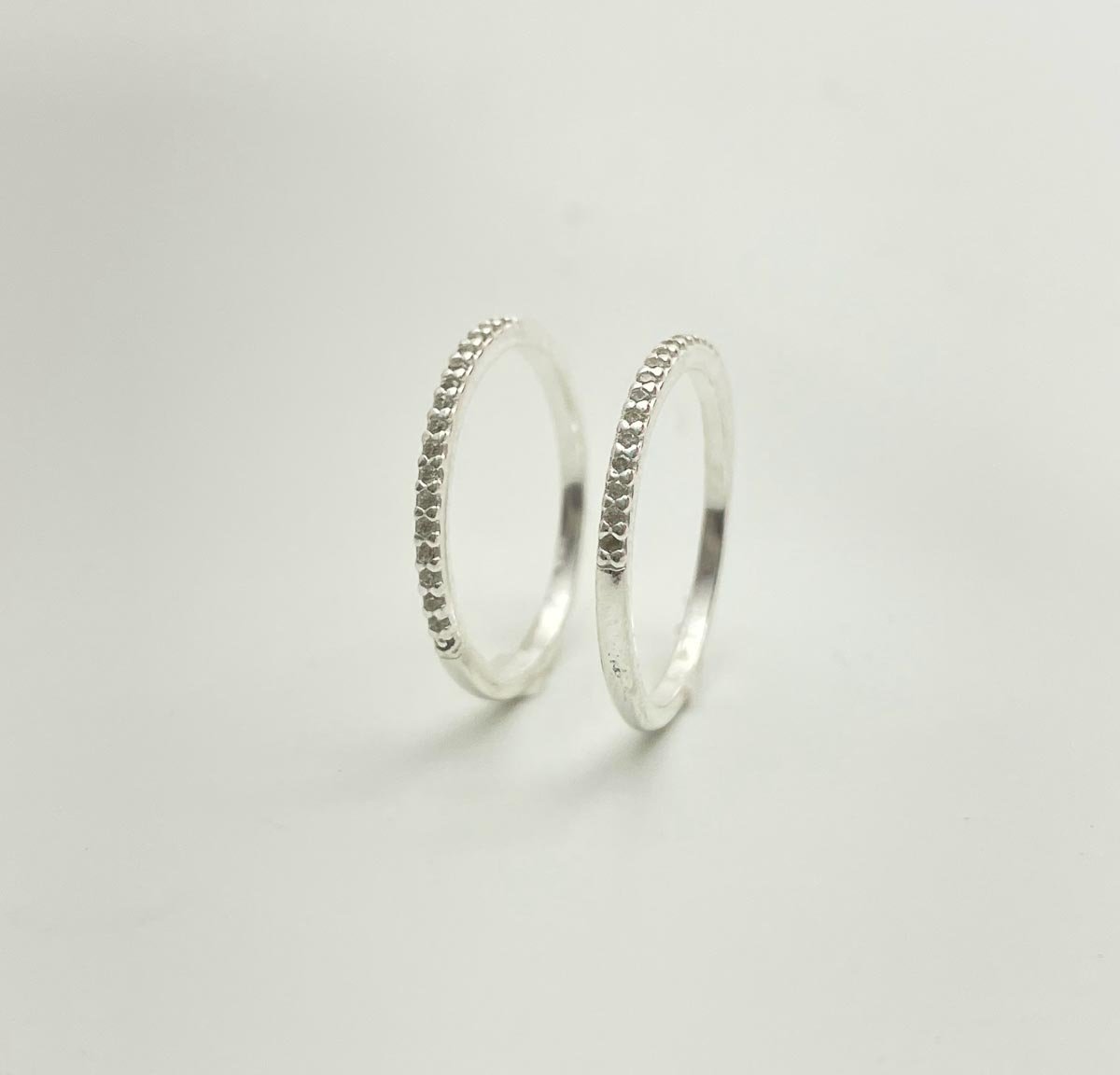 Anel Par de Aparador de Alianças Prata 925