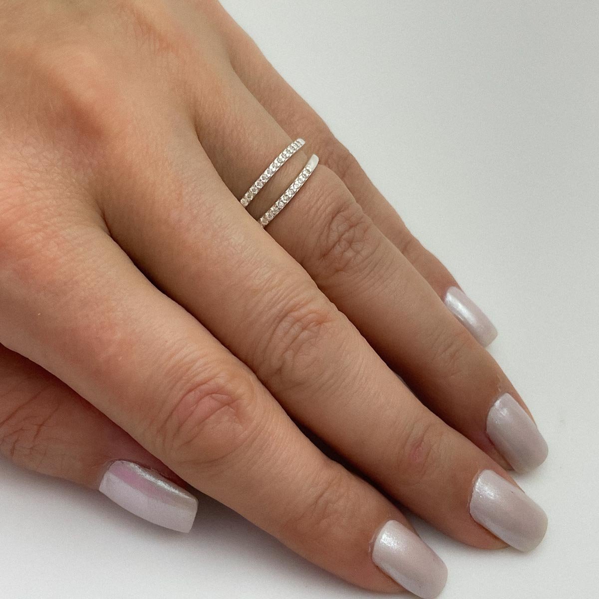 Anel Par de Aparador de Alianças Prata 925 Prata 2