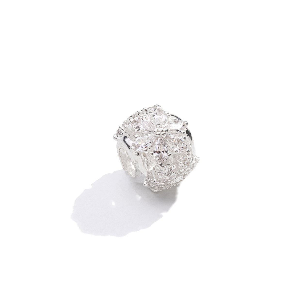 Berloque Espaçador Cristal Prata 925