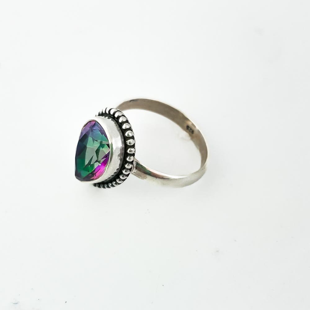 Anel Cristal Mistico Gota Prata 925 Prata 3