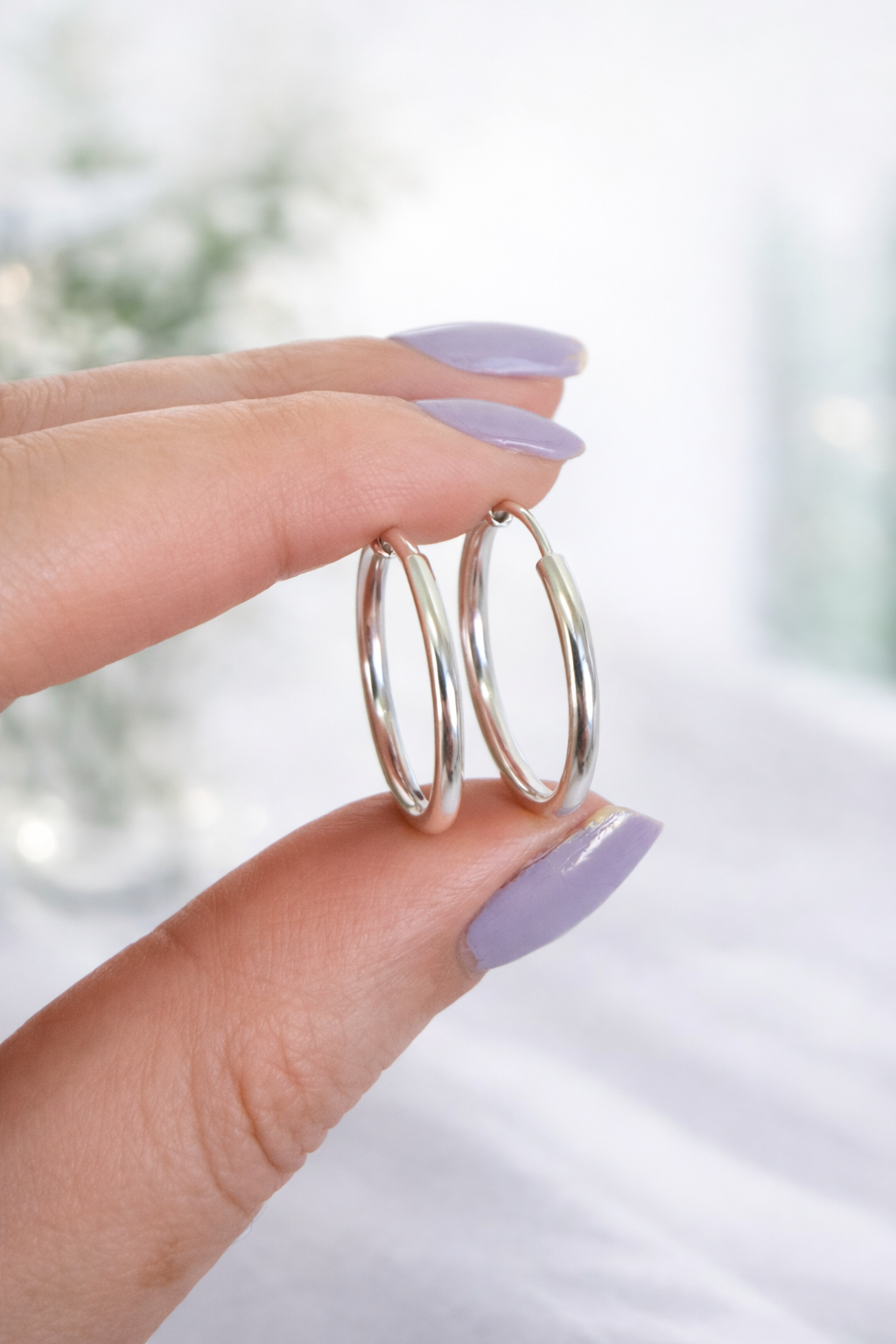 Brincos Argola Lisa Unissex 2mm Prata 925 Prata 2