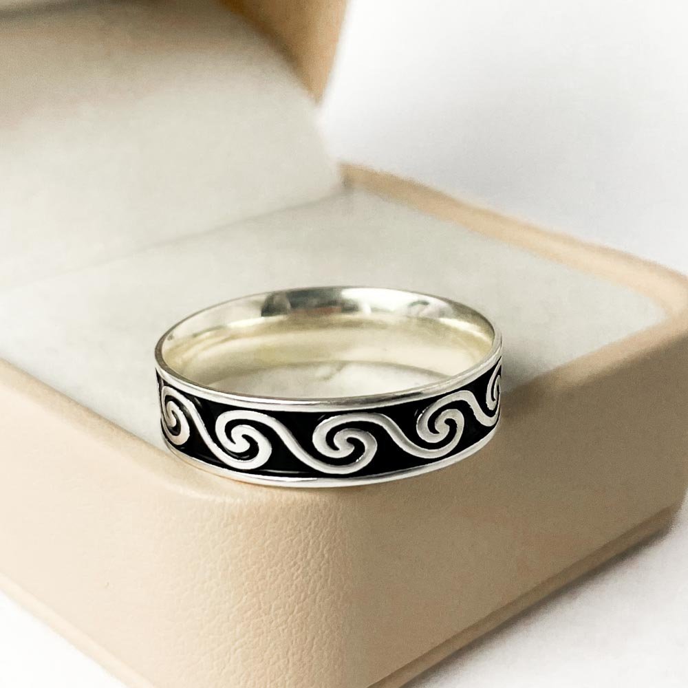 Anel Estilo Aliança Masculino Prata de Bali 925 Prata 2