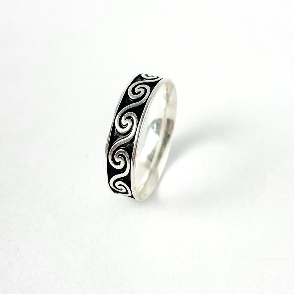 Anel Estilo Aliança Masculino Prata de Bali 925 Prata 3