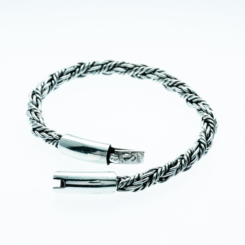 Bracelete Pulseira Masculina Bali Prata 925 Prata 3