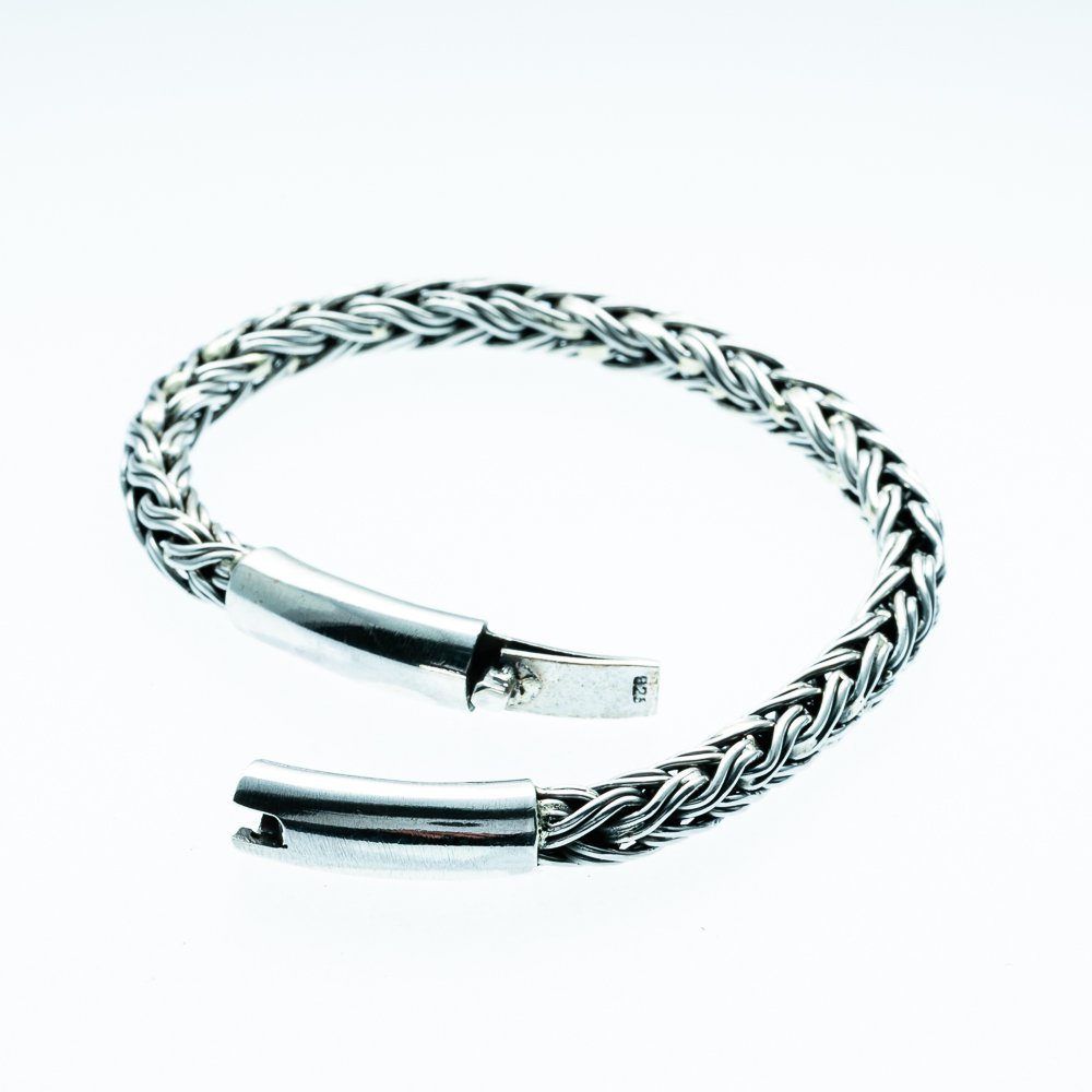 Bracelete Pulseira Masculina Bali Prata 925 20cm Prata 3