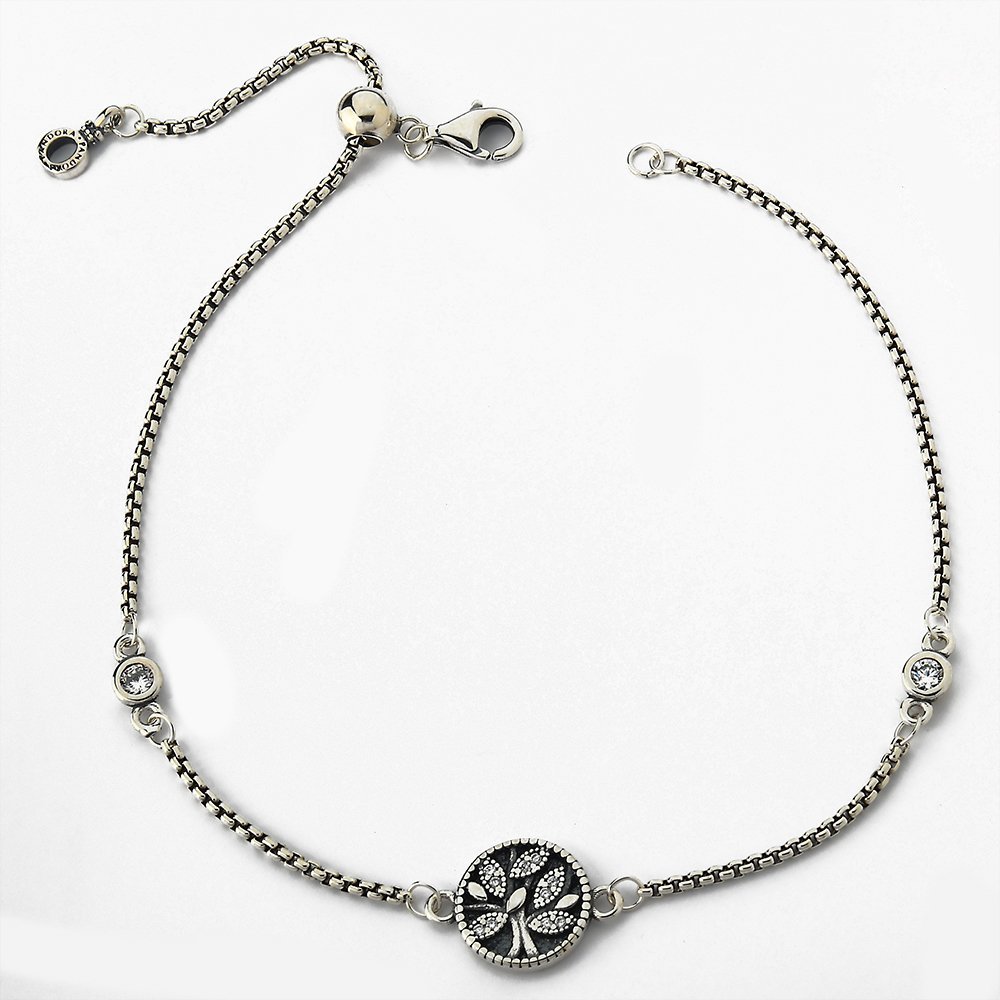 Pulseira Raizes do Amor Com Ajuste De Tamanho Prata 925 Prata 1
