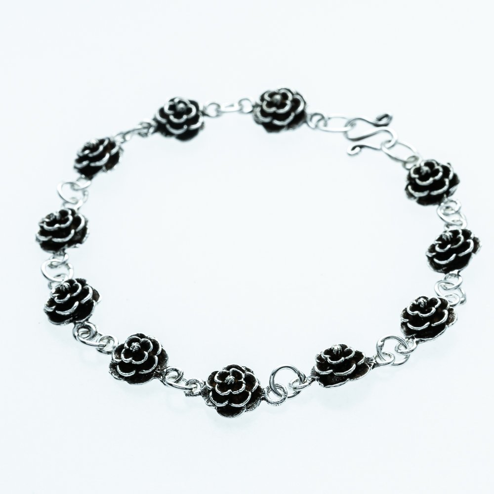 Pulseira Bali Rosas em Prata 925: Elegância e Sofisticação em Cada Detalhe Prata 2