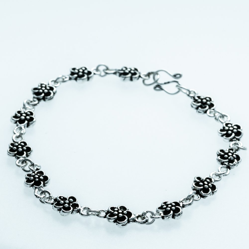 Pulseira Bali Flores Prata 925 Prata 3