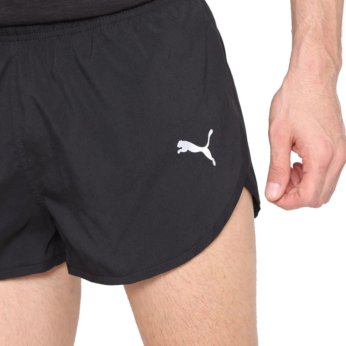 Short Puma Split Run Favorite Masculino 520214-01 Preto 3