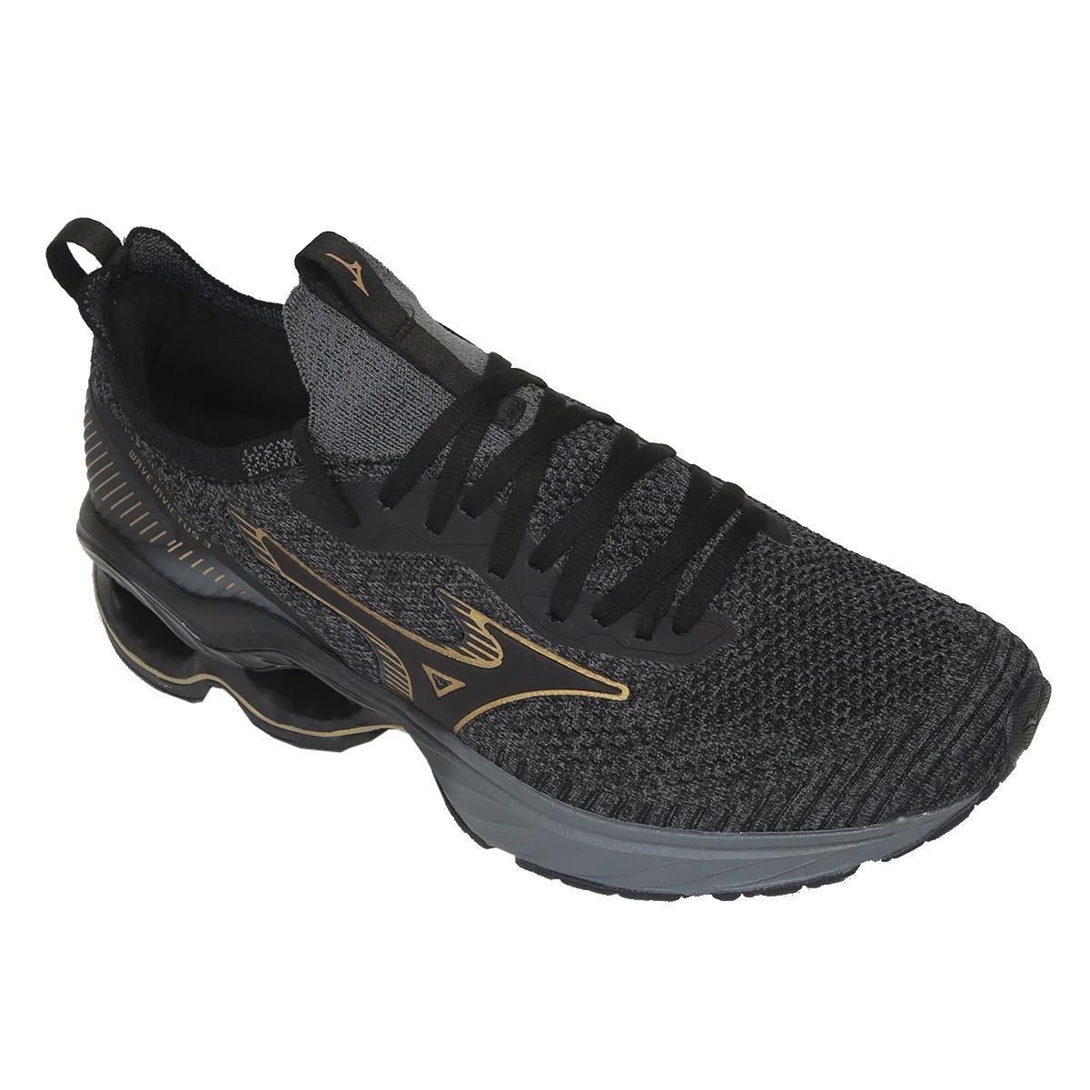 Tênis Mizuno Wave Invictus 3 Masculino 101025025-0090 Preto 2