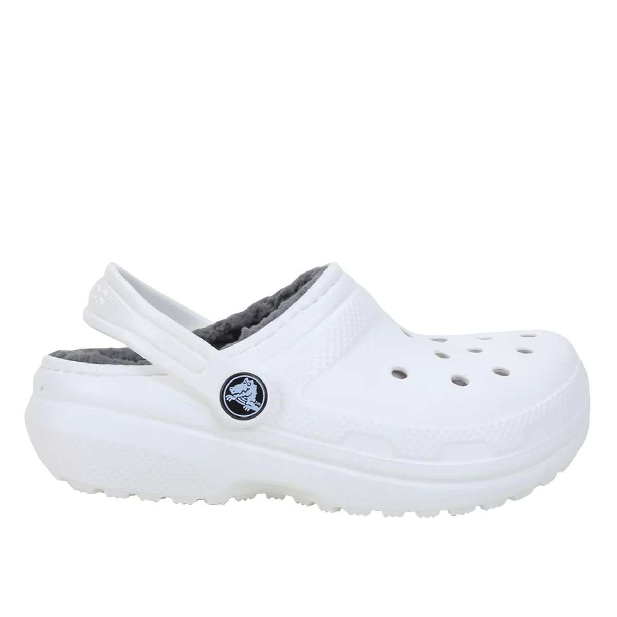 Sandalia Crocs Infantil Classic Lined Clog K 203506-10M Branco 1