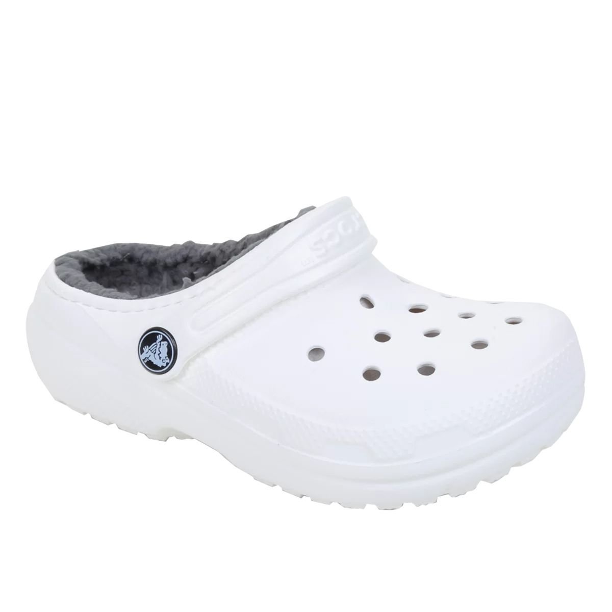 Sandalia Crocs Infantil Classic Lined Clog K 203506-10M Branco 2