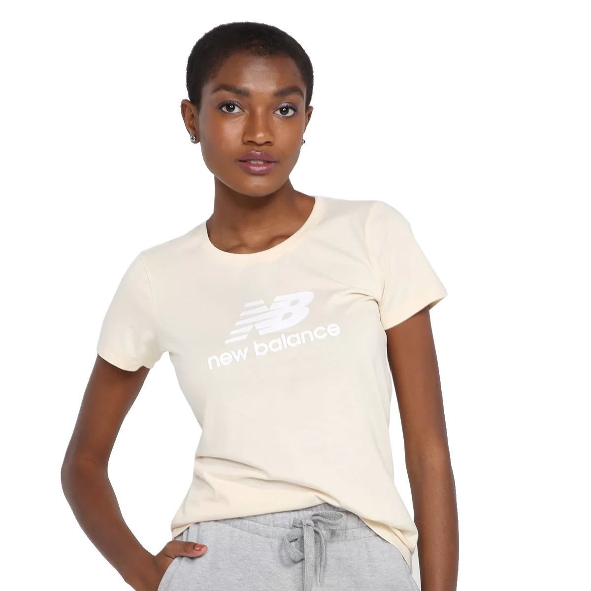 Camiseta New Balance Essentials Feminina WT31546B-TCM