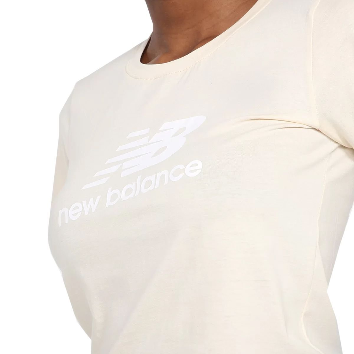 Camiseta New Balance Essentials Feminina WT31546B-TCM Bege 3