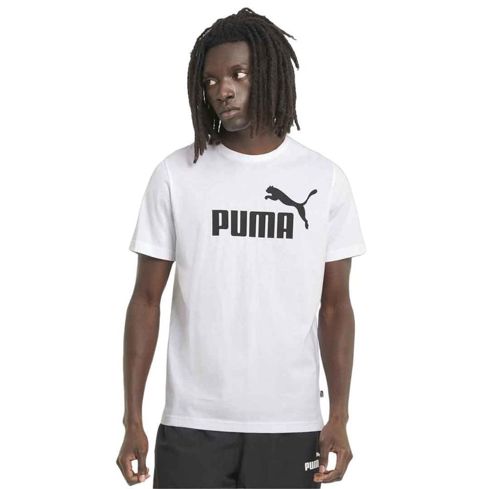 Camiseta Puma M/C Ess Logo Masculina 586666-02 Branco/Preto 3