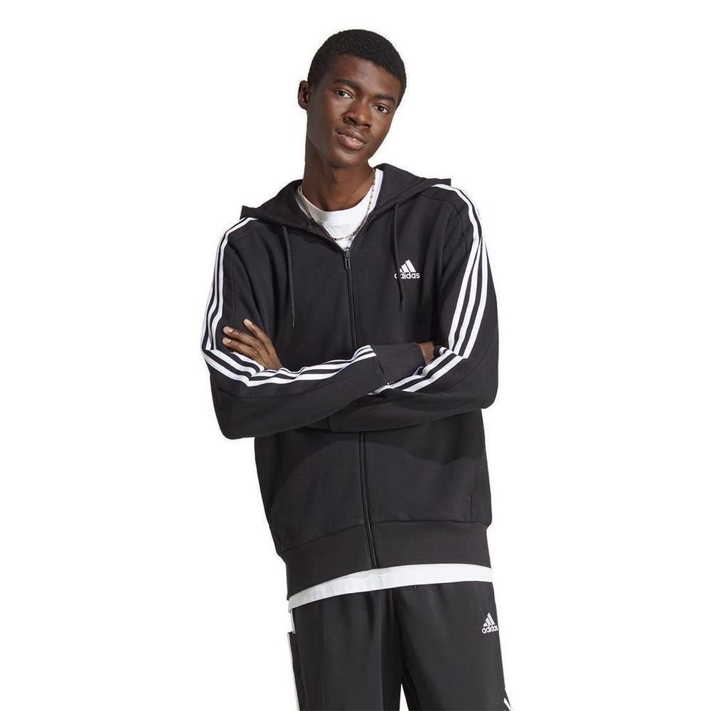 Jaqueta Adidas Essentials 3 Stripes Masculina IC0433 Preto 2