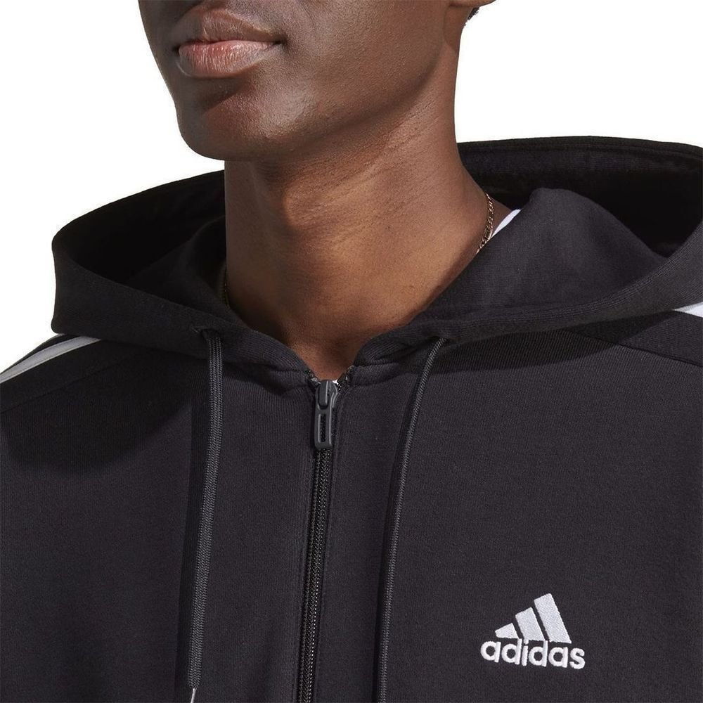 Jaqueta Adidas Essentials 3 Stripes Masculina IC0433 Preto 5