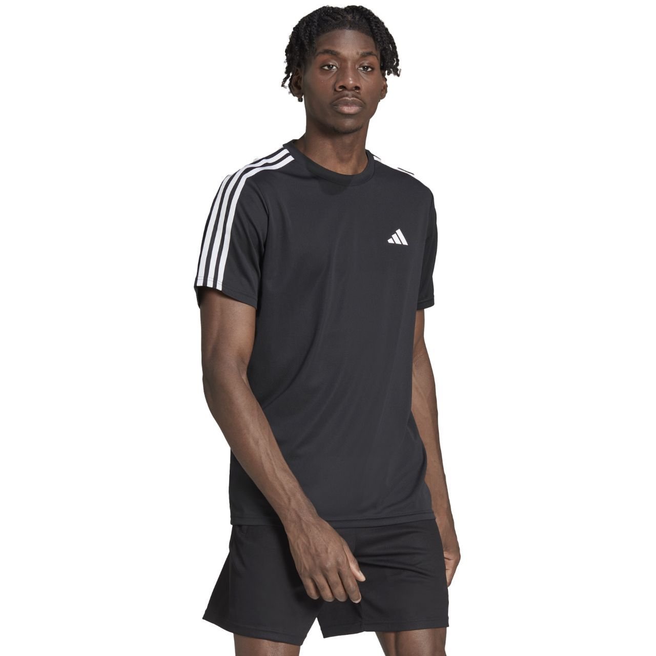 Camiseta Adidas M/C Ess listras Masculino IB8150 Preto