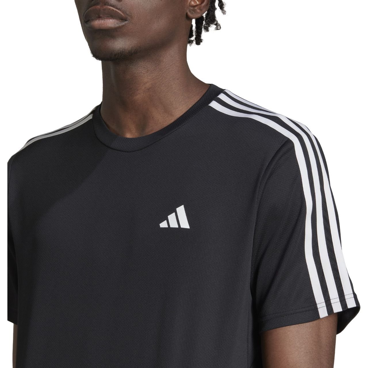 Camiseta Adidas M/C Ess 3 listras Masculino IB8150 Preto 2