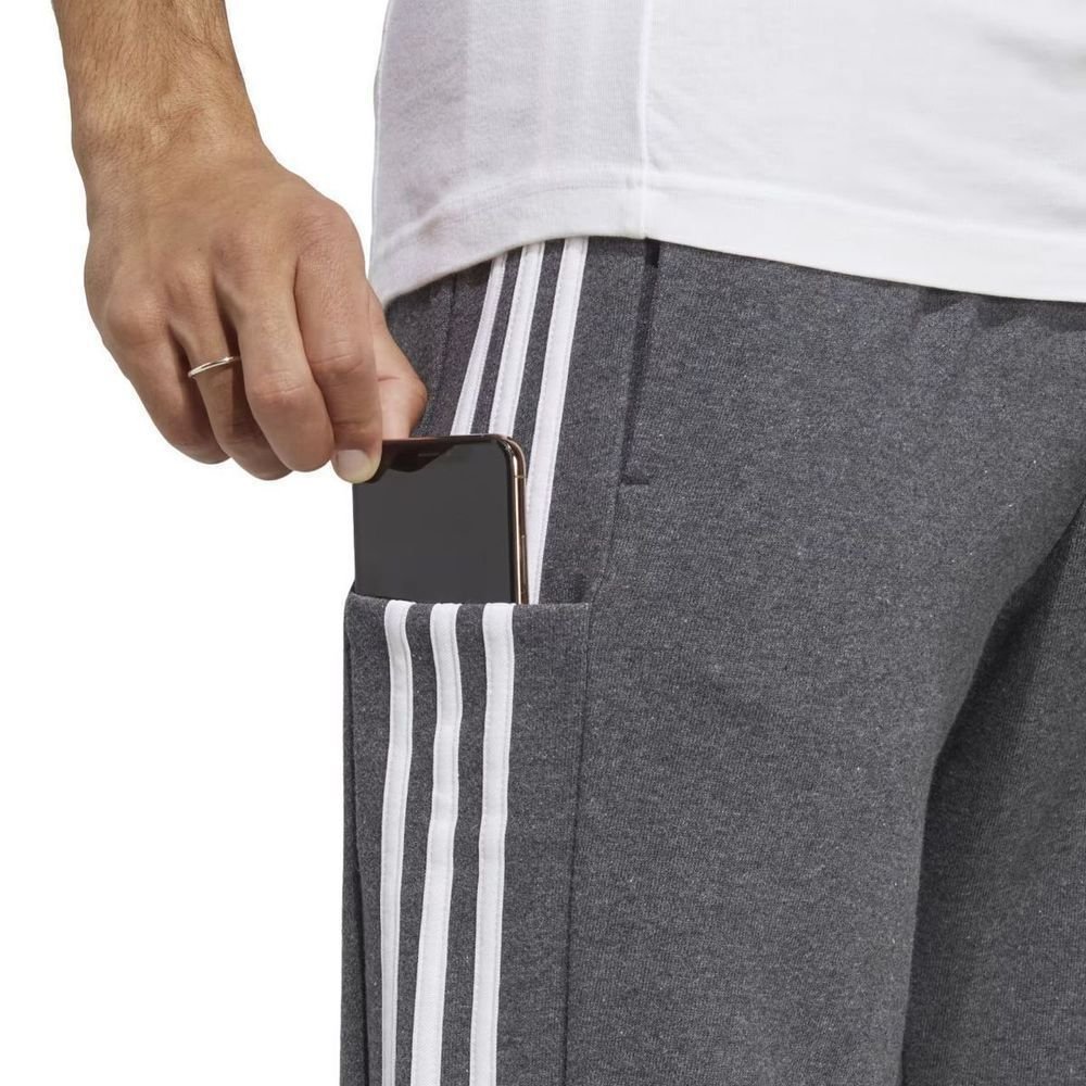 Calça Adidas Essentials 3-Stripes Masculina IC9408 Cinza 6