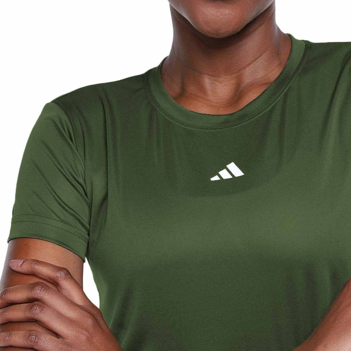Camiseta Adidas Treino Básica Feminina JD1383 Verde 3