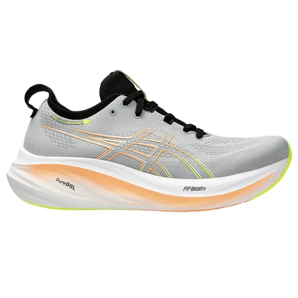 Tenis Asics Gel-Nimbus 26 Cinza e Laranja - Masculino Cinza
