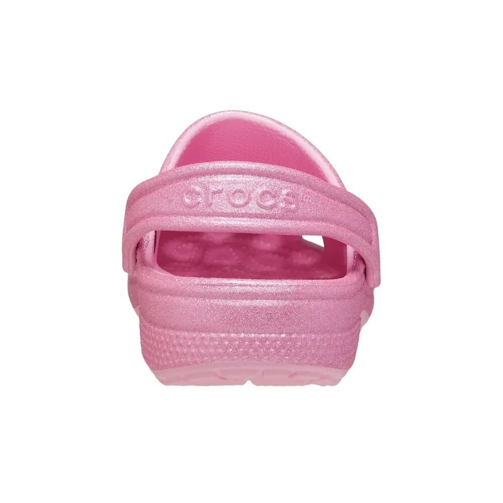 Sandália Juvenil Crocs Classic Glitter Clog 206993-6XE Rosa/Preto 6