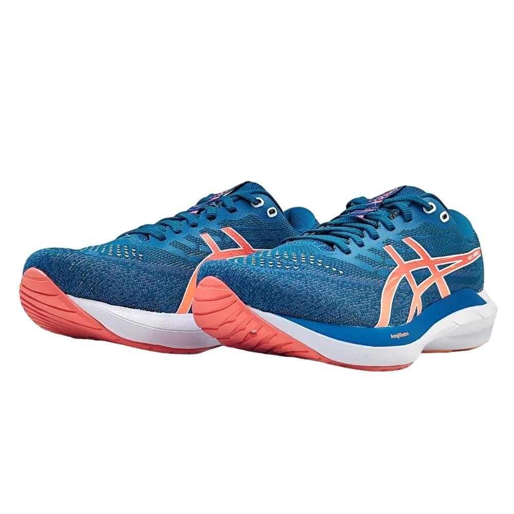 Tênis Asics Gel Nagoya 7 Feminino 1012B802-402 Azul/Laranja 4