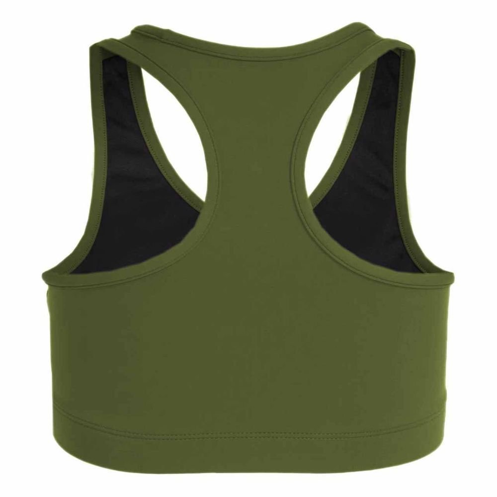 Top Adidas Treino Basico Suporte Médio Feminino JC6550 Verde 4