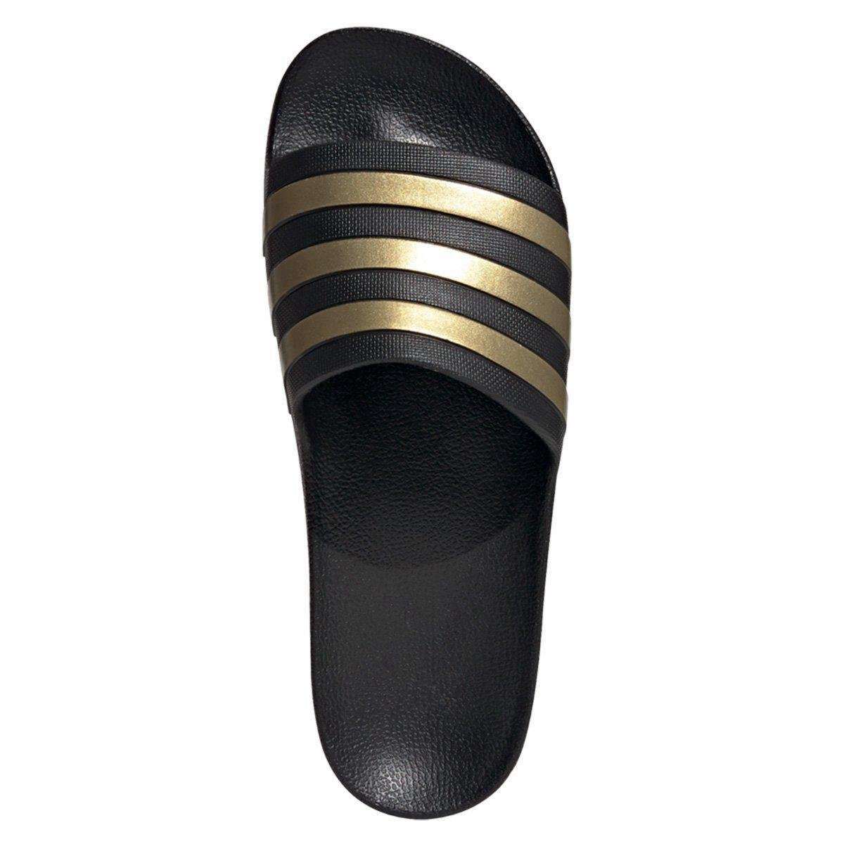 CHINELOS ADIDAS ADILETTE AQUA EG1758 Preto/Dourado 4
