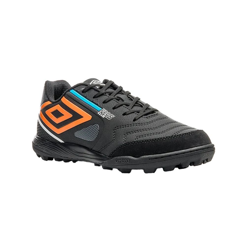Chuteira Umbro Society Pro 5 Bump Club Masc U01FB043-163 Preto/Laranja 3