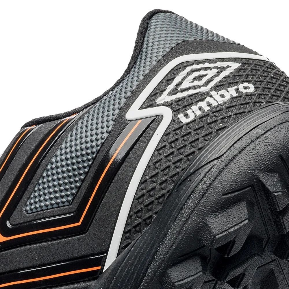 Chuteira Umbro Society Pro 5 Bump Club Masc U01FB043-163 Preto/Laranja 8