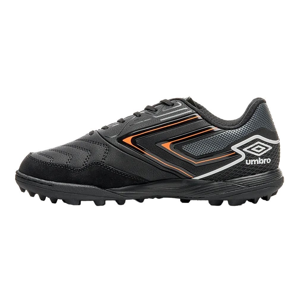 Chuteira Umbro Society Pro 5 Bump Club Masc U01FB043-163 Preto/Laranja 2
