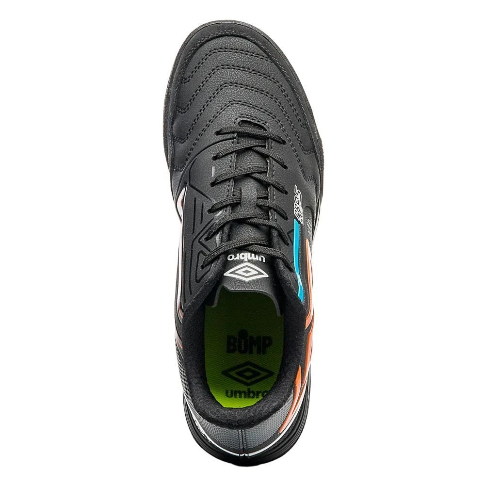 Chuteira Umbro Society Pro 5 Bump Club Masc U01FB043-163 Preto/Laranja 4