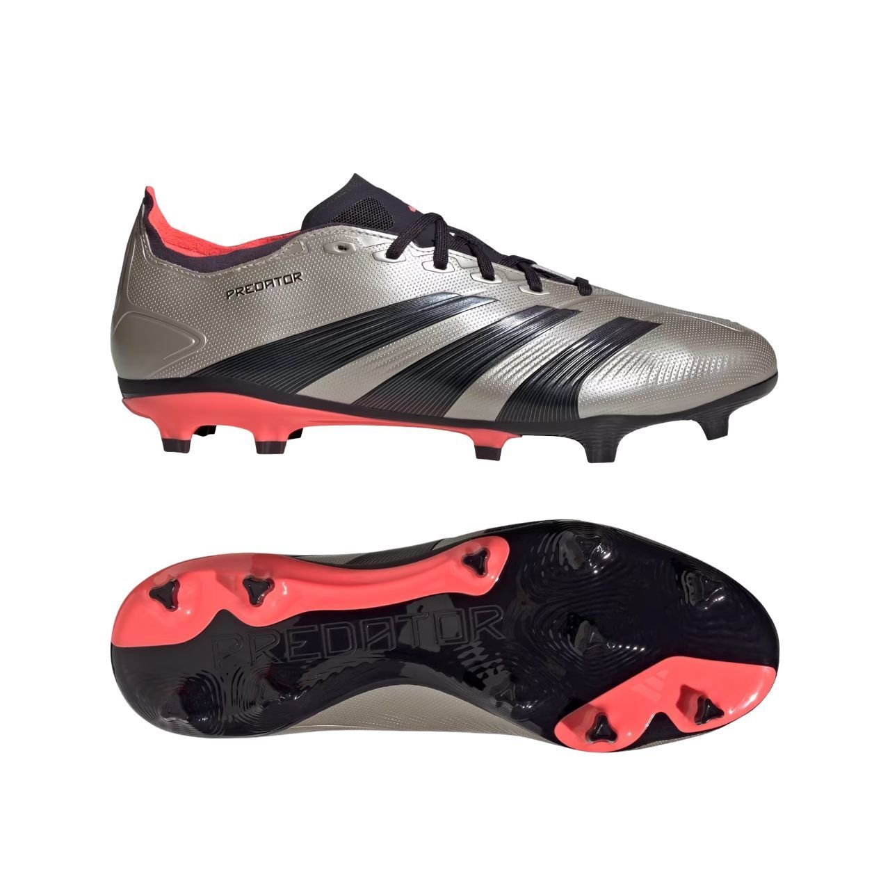 Chuteira Adidas Campo Predator 24 League Low Masc IF6349 Prata 5